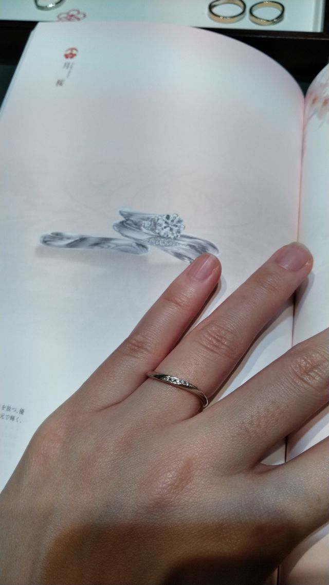 月桜のレディース指輪