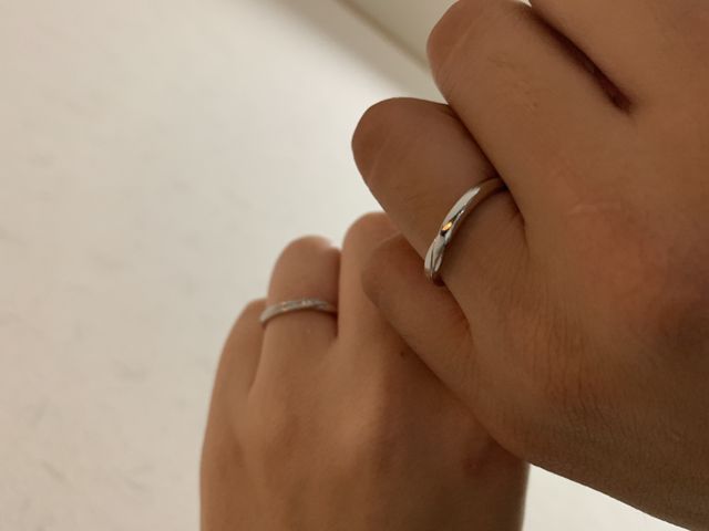 2人でお揃いの指輪にしました！