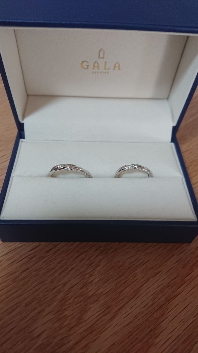 購入した結婚指輪です。