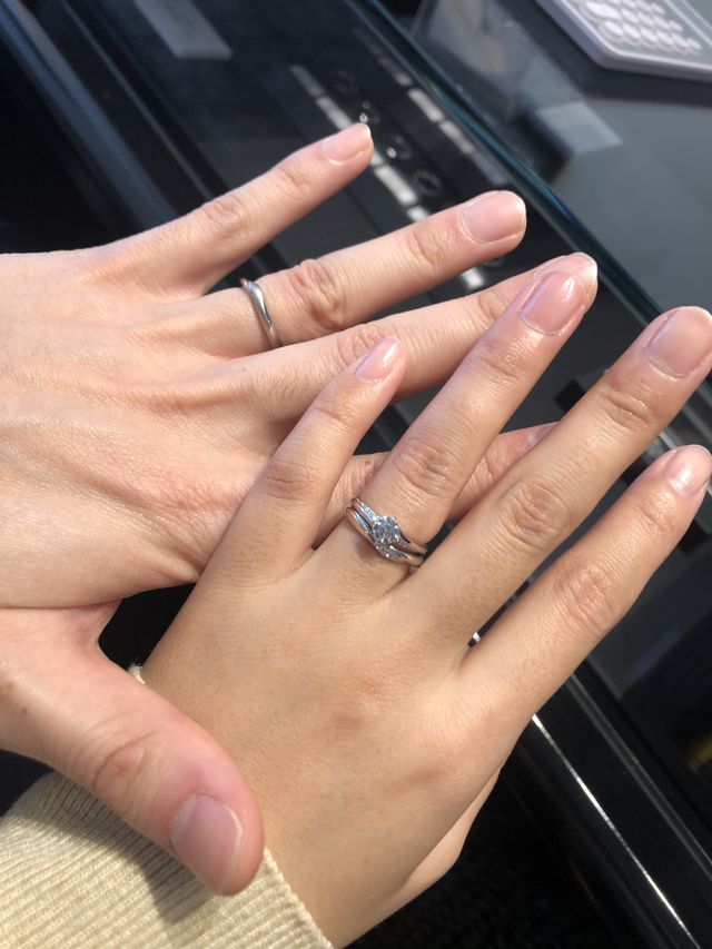 お店で出来上がったのを確認するために着けました。