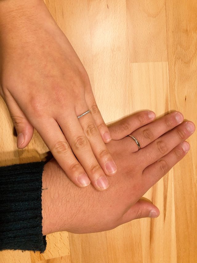 購入し指輪のお迎えをした日に撮りました。