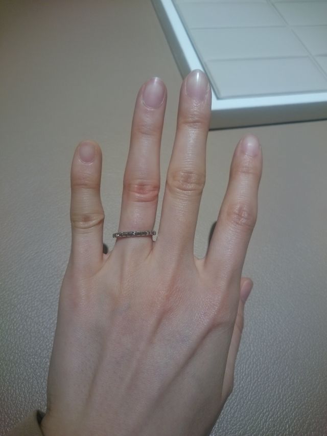 店舗で試着時の写真です