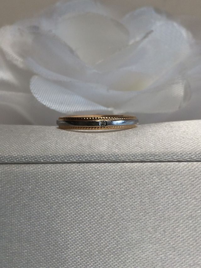 購入時に頂いたリングピローと。