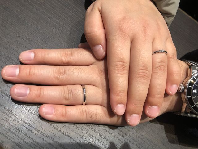 お互いに気に入ったデザインが見つかって大満足でした。