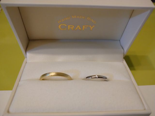 ふたりで作った指輪です。