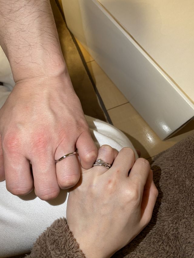 2人でドキドキしながらつけました！