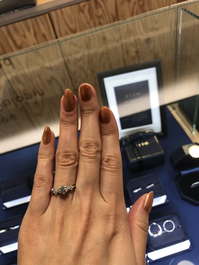 結婚指輪の試着です！