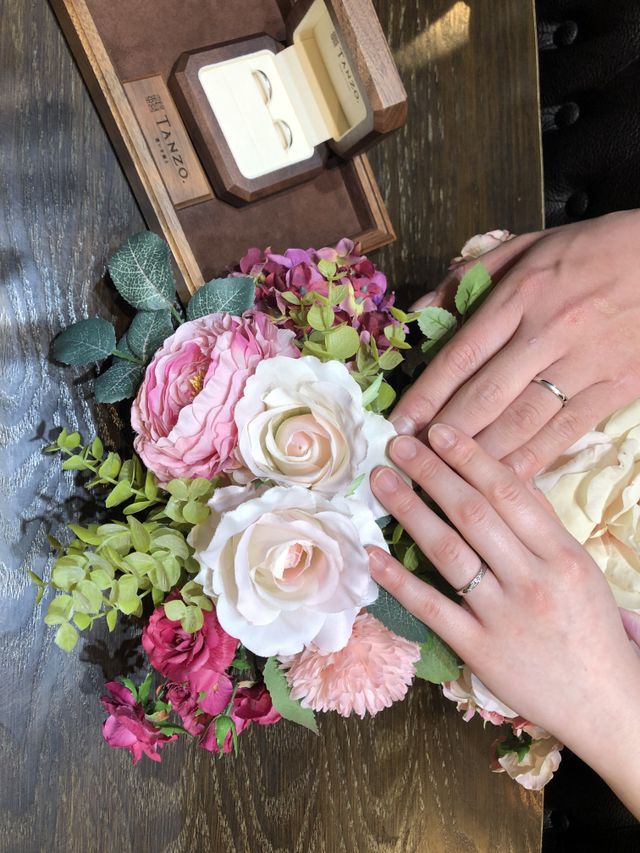 指輪を入れるボックスも1人1人異なっています。