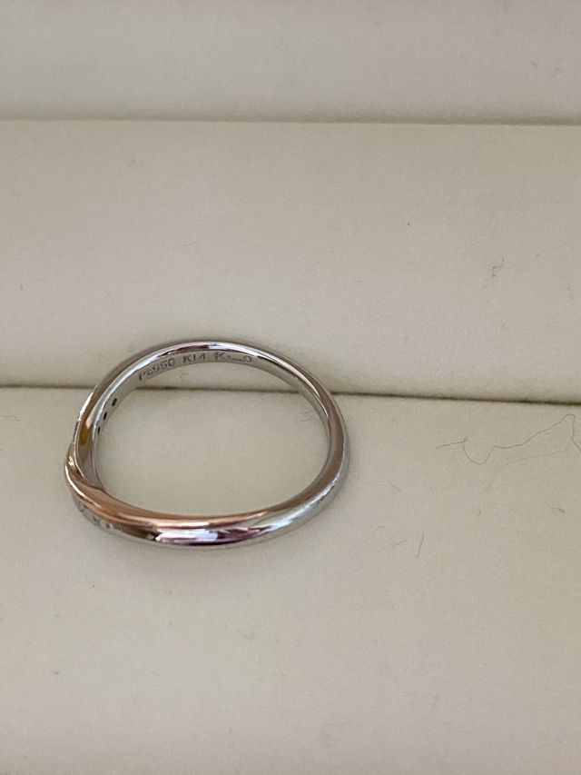 見えづらいですが
pt950、k14で隣にKUNO刻印
