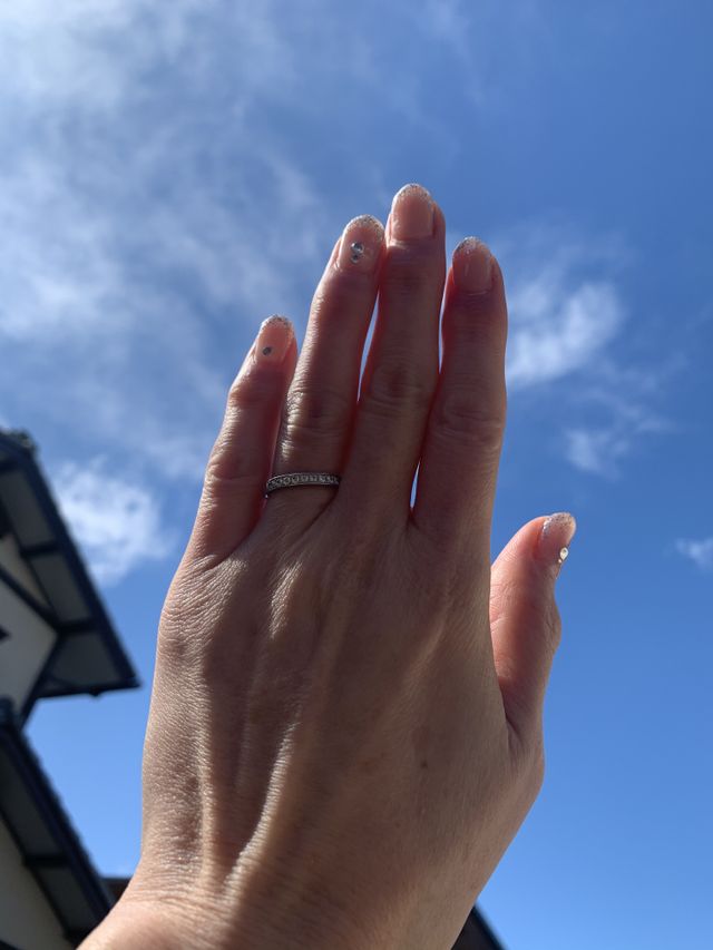 30周年記念に初めて買って貰った結婚指輪キラキラと輝いてます