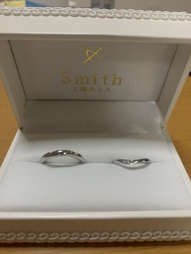 ワックス工法で作成した結婚指輪