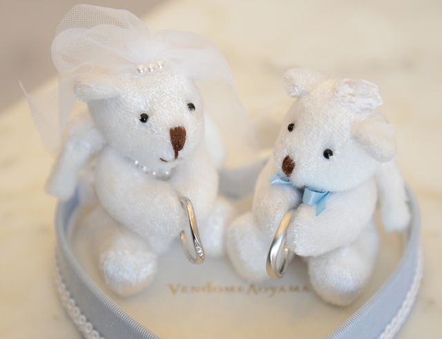 リングピローは購入特典でプレゼントしてもらったもの