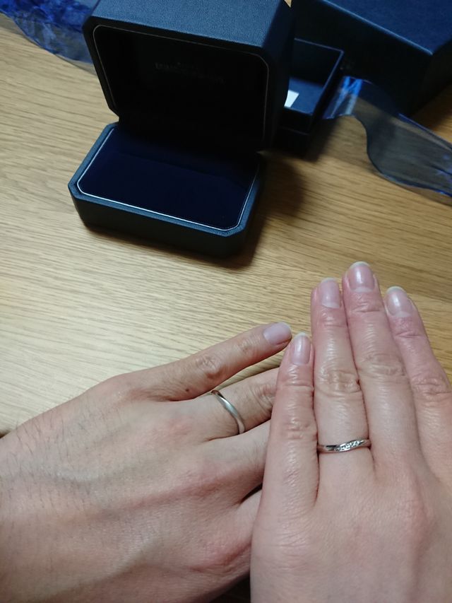 購入した日に付けた様子です。