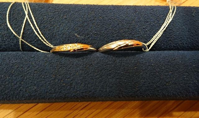 結婚指輪の試着をして気に入りました!