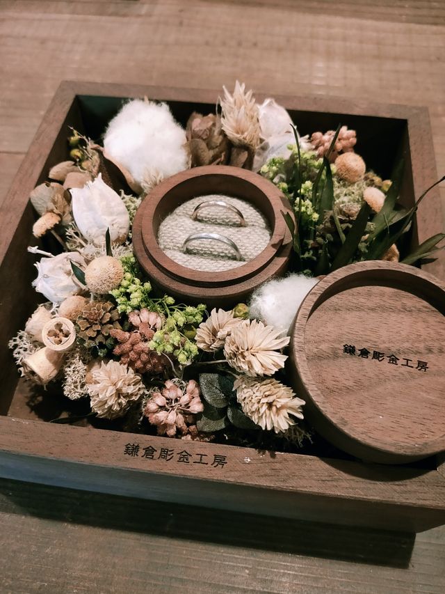 完成品を素敵なボックスにいれて撮影させてもらいました