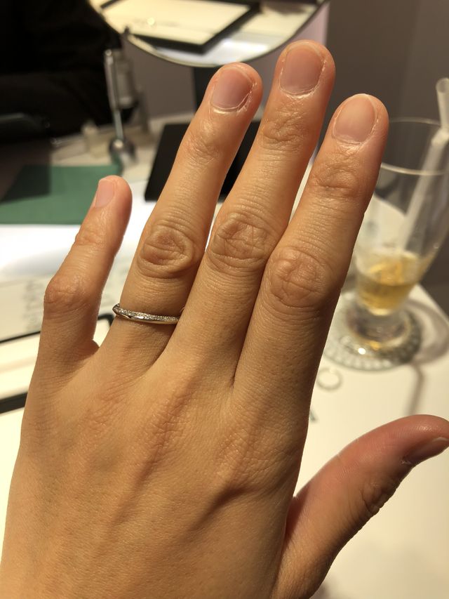 ハーフエタニティを試着しました