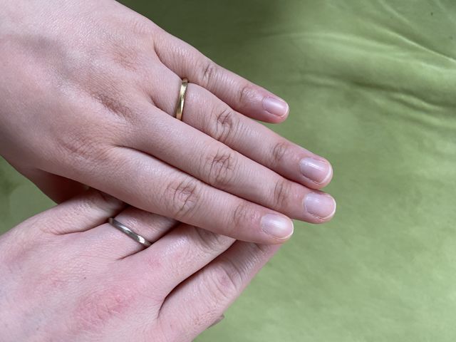 お互いゴールド、シルバーと2色使って作りました。