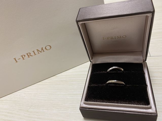 楽しみにしていた結婚指輪！
アイプリモで購入して正解でした！