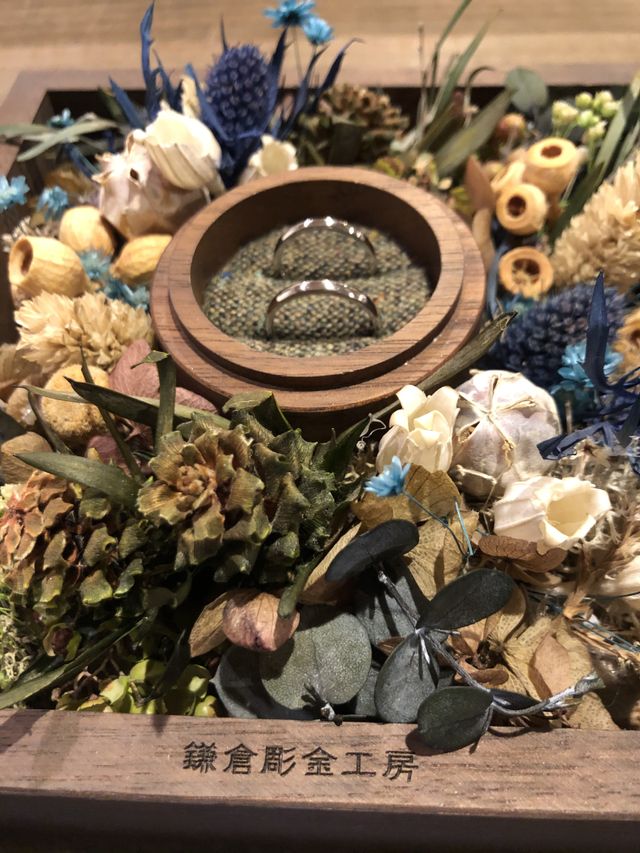 プラチナ素材の指輪を作成。所要時間は約3時間。