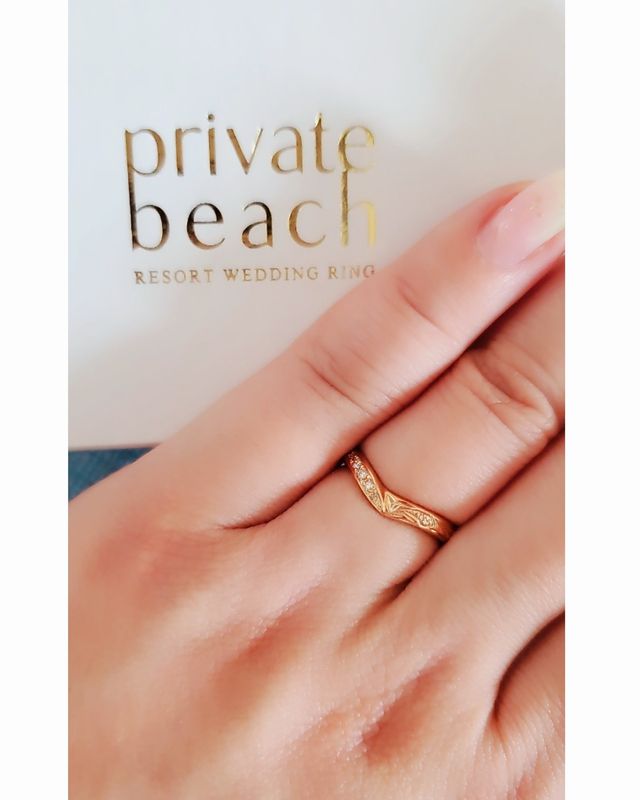 ピンクゴールドにしてもらいました。存在感あり可愛すぎます。