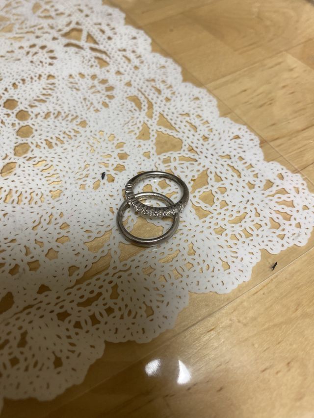 ハーフエタニティに憧れて、重ねて付けられる物を選びました！