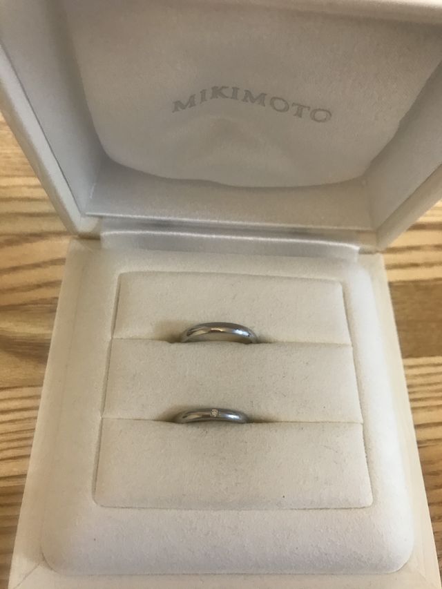 ミキモトで購入した結婚指輪です