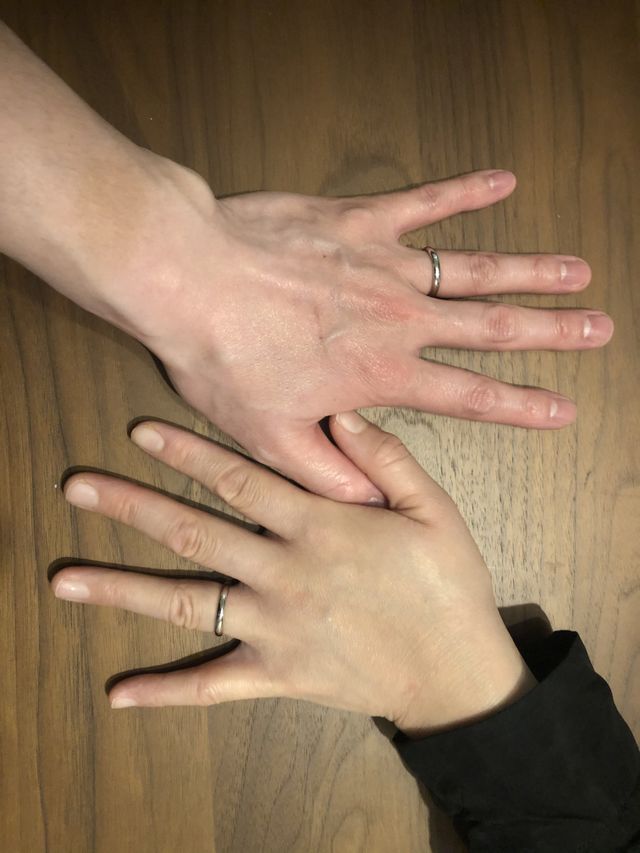 旦那さんと一緒に撮影しました。