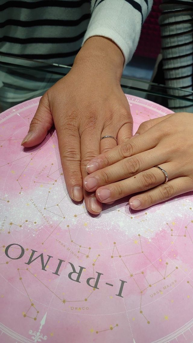 指輪受け取りに行った日に撮ってもらった写真