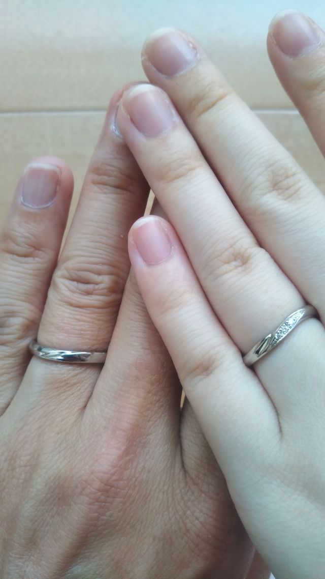 右が彼女で左が自分です。