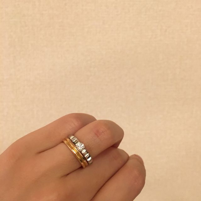 ブシュロンの婚約指輪と結婚指輪です