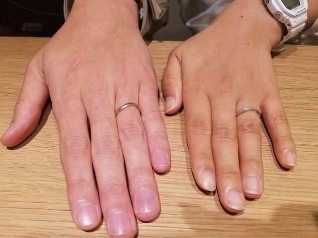二人で悩んで決めた大満足の指輪です！