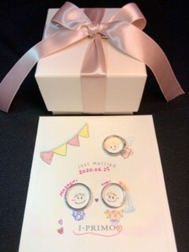 指輪購入記念に台紙をプレゼントしていただきうれしかったです♡