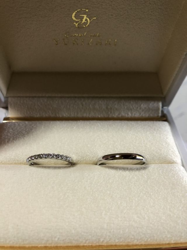 ユキザキで注文していた結婚指輪届きました。