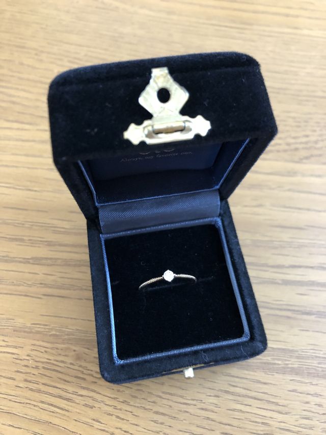 ゴールドで華奢なデザイン。とてもシンプルです。