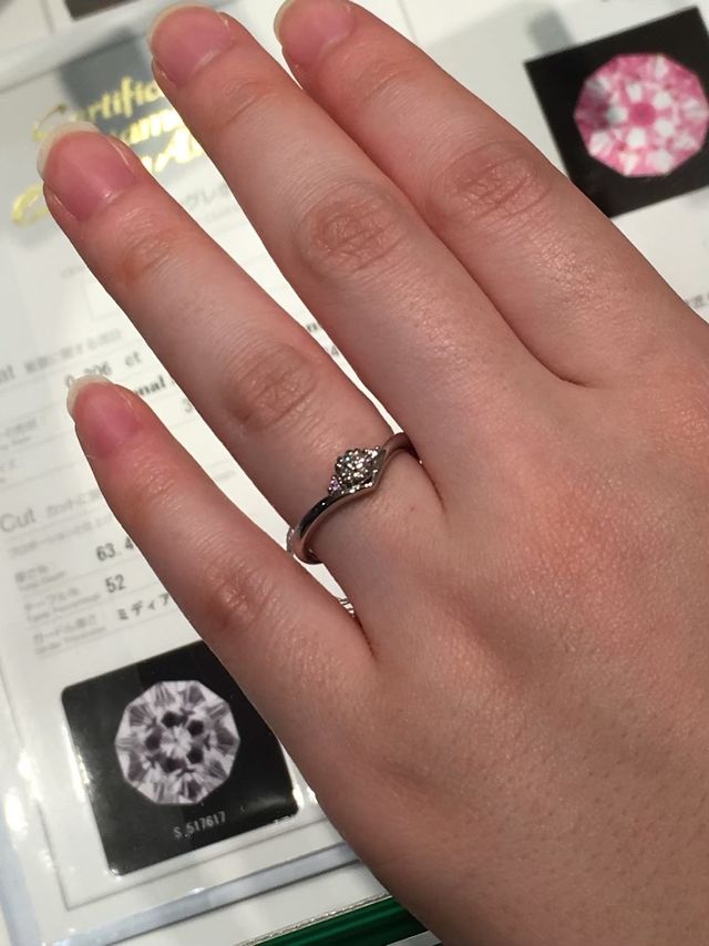 V字タイプの指長効果ありのデザイン