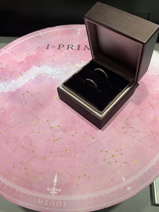 指輪受け取りの際撮った写真です！