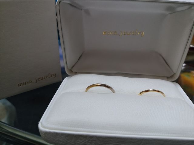 お互いの指輪を作りました☆