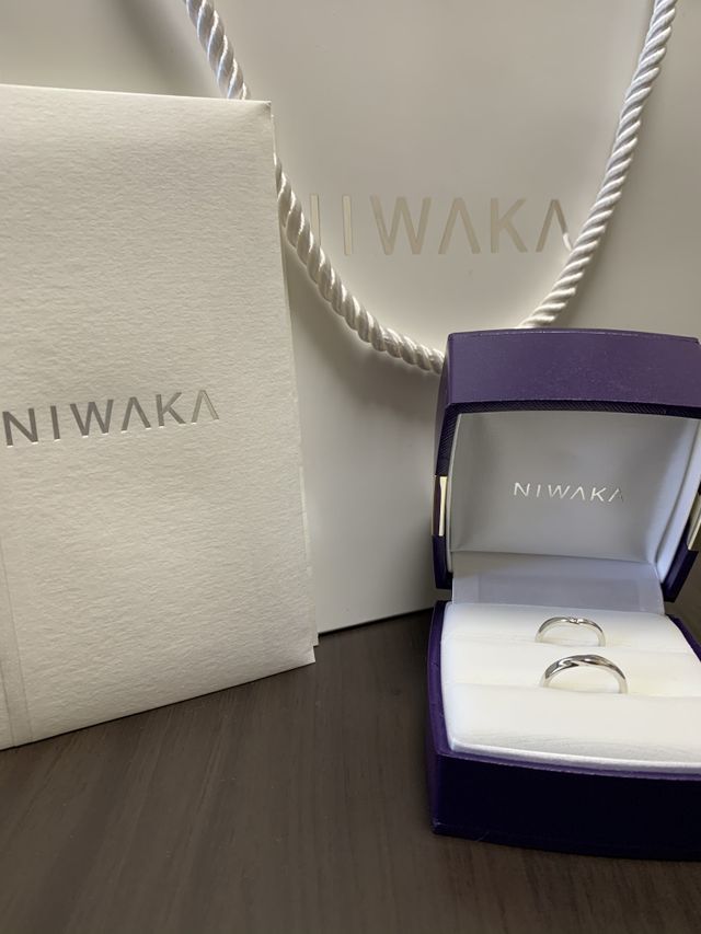 NIWAKAの初桜という結婚指輪です！