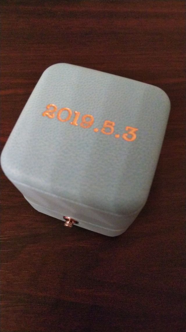 憧れだったブルーボックス！こちらの店舗では刻印が可能でした！