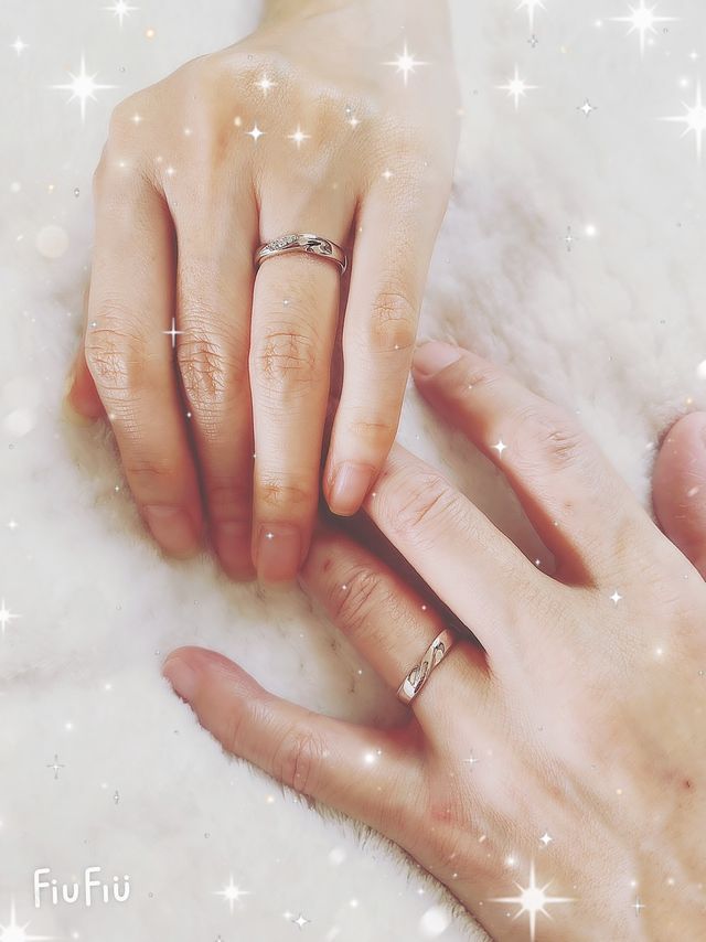 2人で気持ちを込めながら手作りした大切な指輪です。