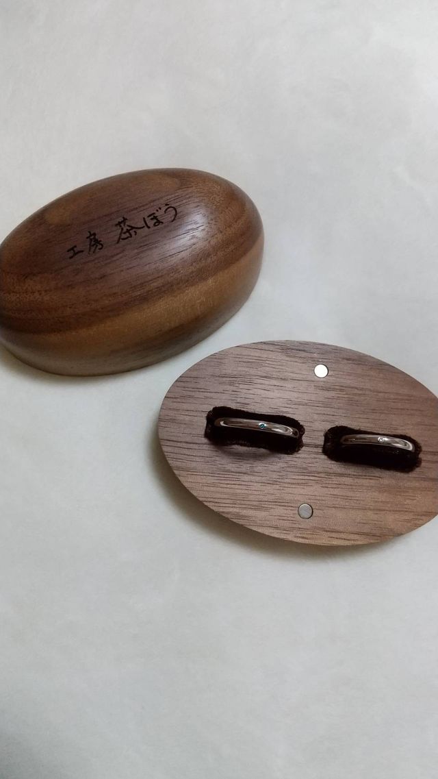 実際に出来上がった指輪
