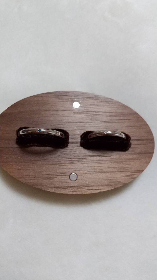 実際に出来上がった指輪