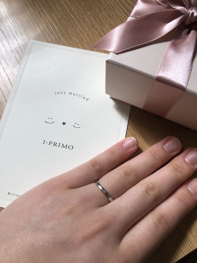 指輪を購入して次の日に撮影したものです。