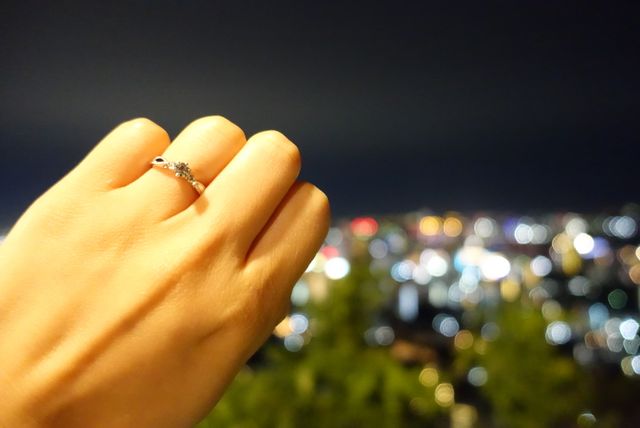 ダイヤがとても綺麗です。