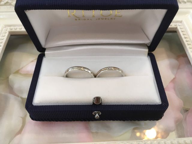 グランというデザインで、指に合わせて細めに作りました