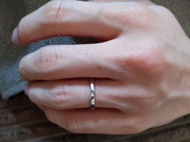 サイズ10合　ダイヤ付き　結婚指輪