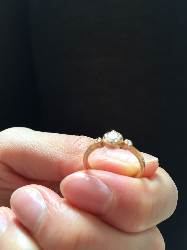 婚約指輪アップ（ピンクゴールド）