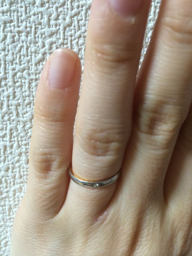 内側のゴールドはつけると目立ちません。
