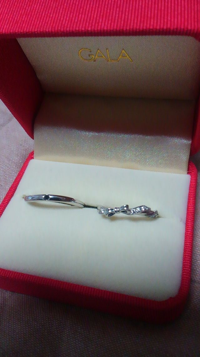 波形指輪とりぼん指輪