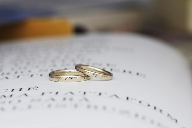 ２人の名前が入った世界に一つだけのポージーリングを作りました